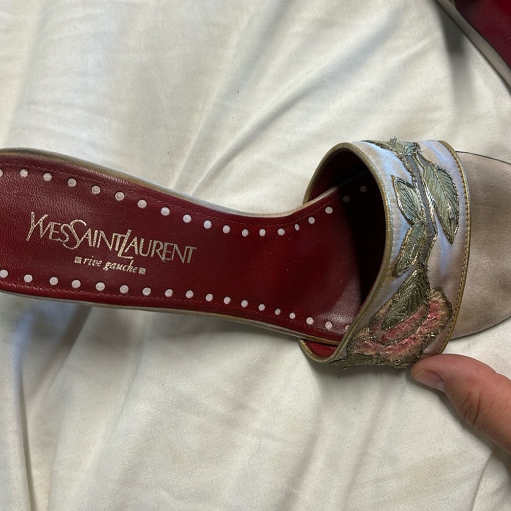 Yves saint laurent silk sandals 37.5